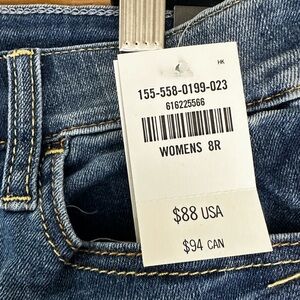 Abercrombie & Fitch Dark Blue Slim Straight Jeans Y2K NWT Whiskers Women’s